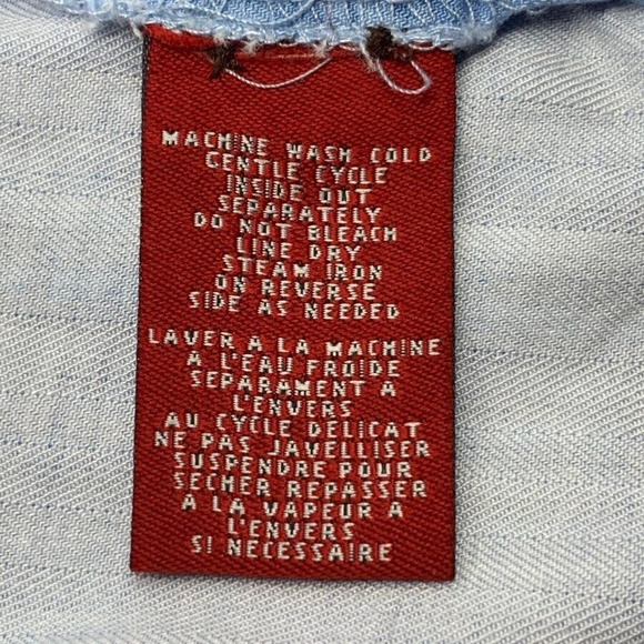 La Cabana Men's SS Button Down Rayon Hawaiian Shirt 2 Tone Blue Plaid L - Picture 5 of 6